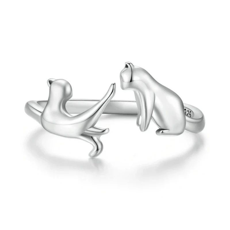 Bague Chat Argent