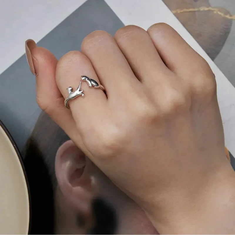 Bague Chat Argent