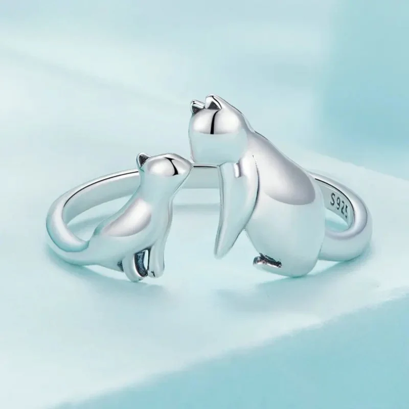 Bague Chat Argent