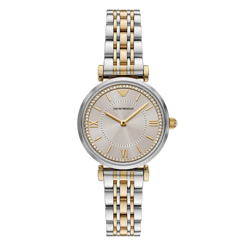 Emporio Armani Silver and Gold Women's Watch AR11702