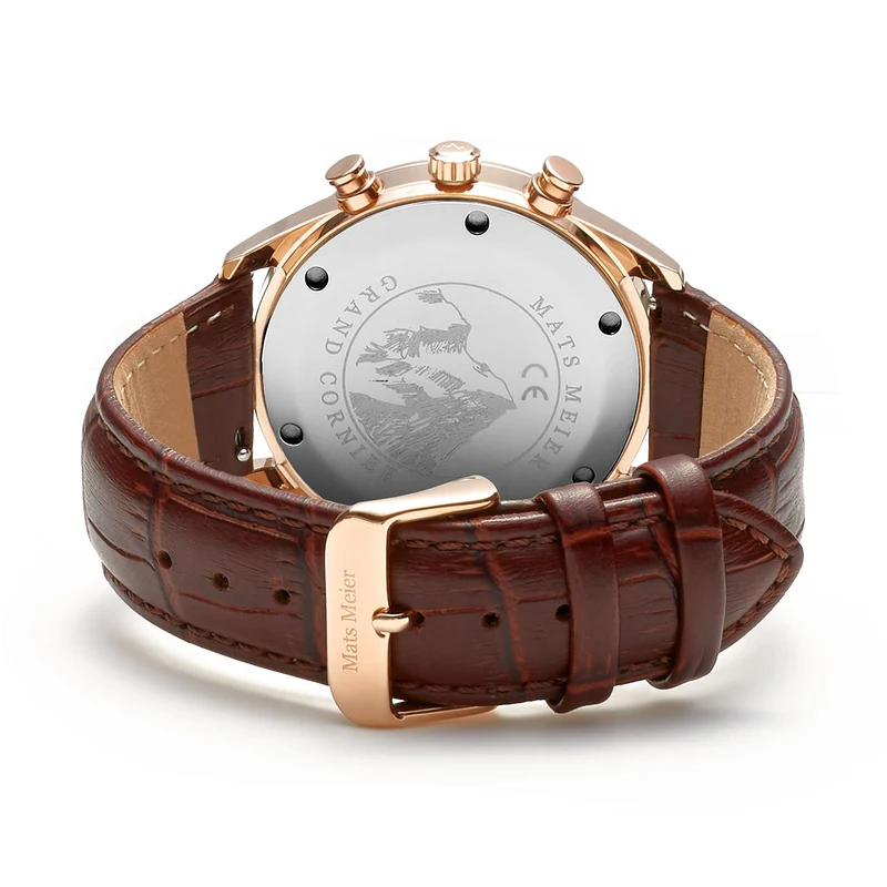 Mats Meier Grand Cornier Hommes Montre Marron MM00114