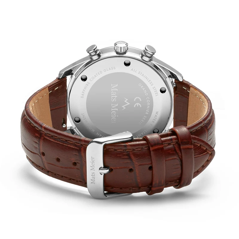 Mats Meier Grand Cornier Hommes Montre Marron MM00121