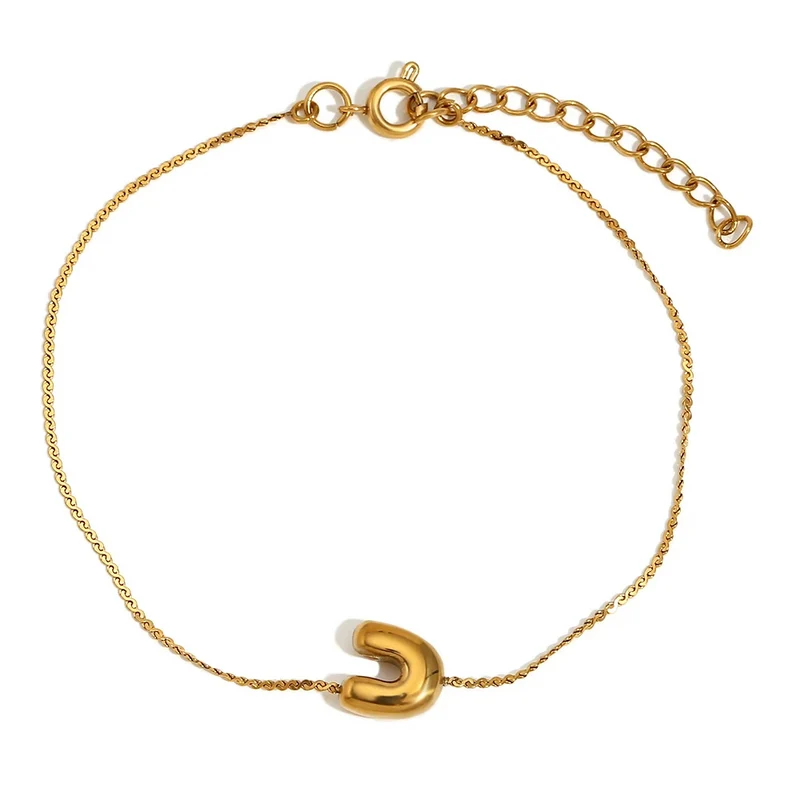 Bracelet Initiale Bubble