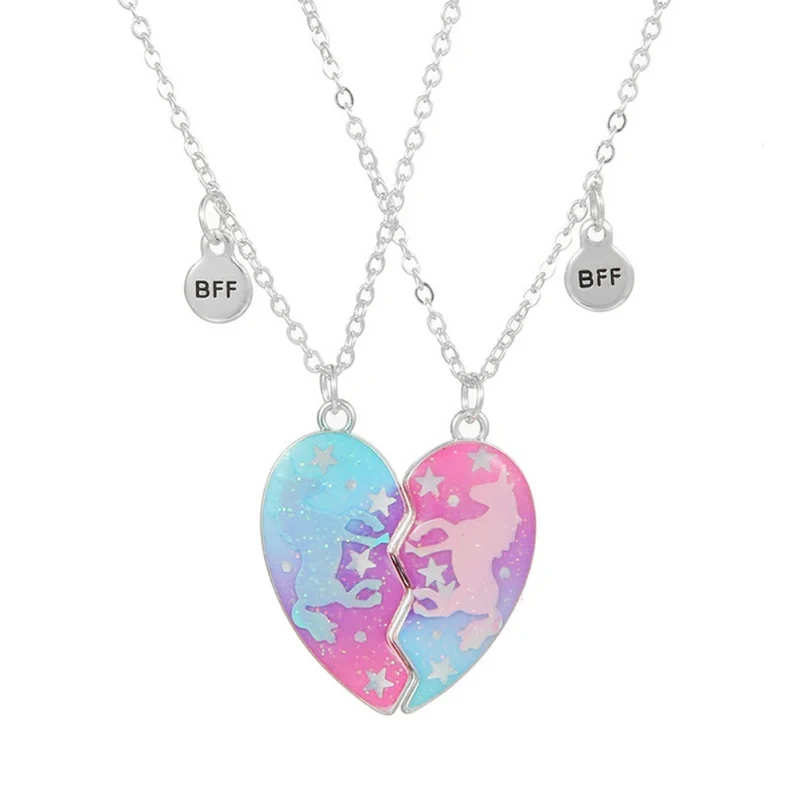 Collier BFF Cœur Licorne