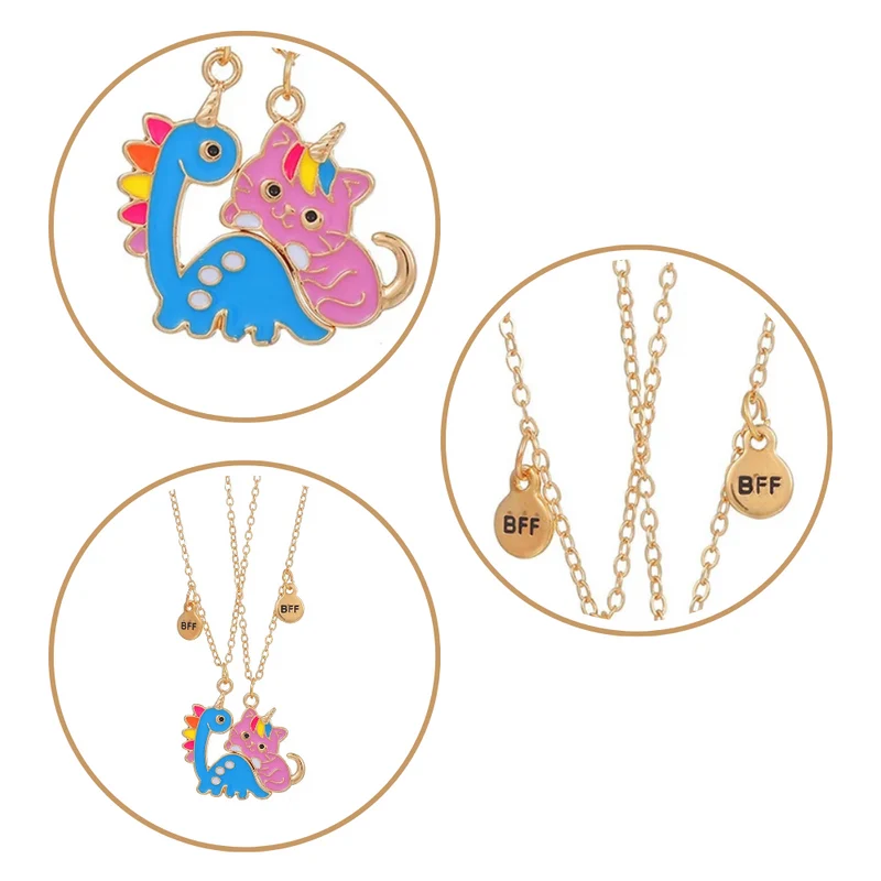 Collier BFF Dino & Chat