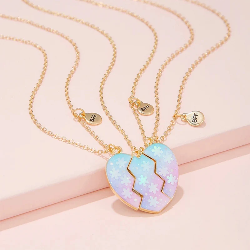 Collier BFF Coeur en Trois