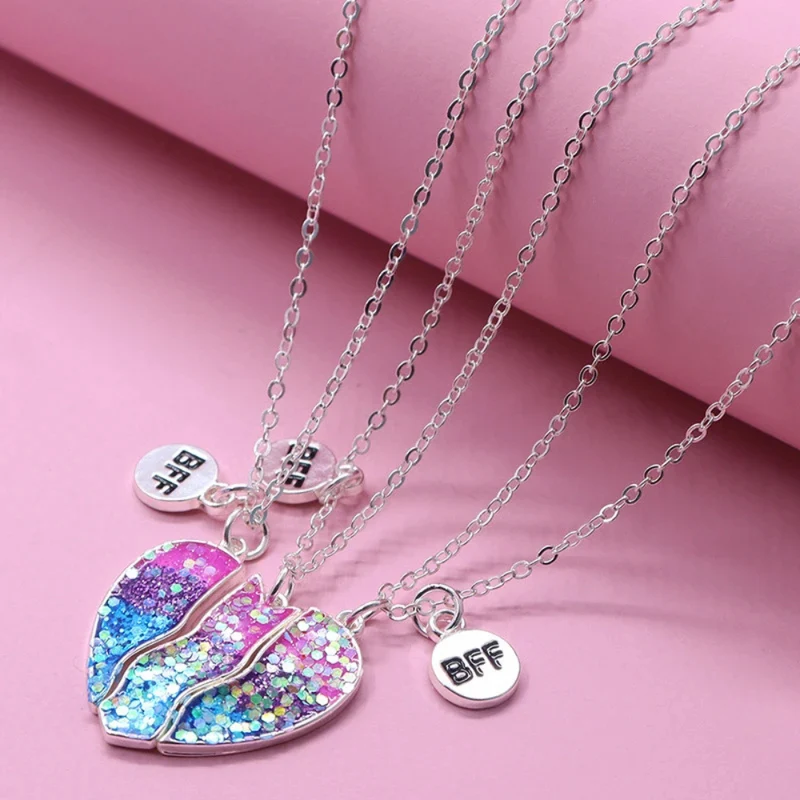 Collier BFF Coeur en Trois