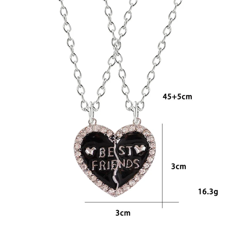 Collier BFF Cœur Noir