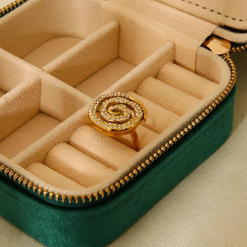 Bague Escargot Strass