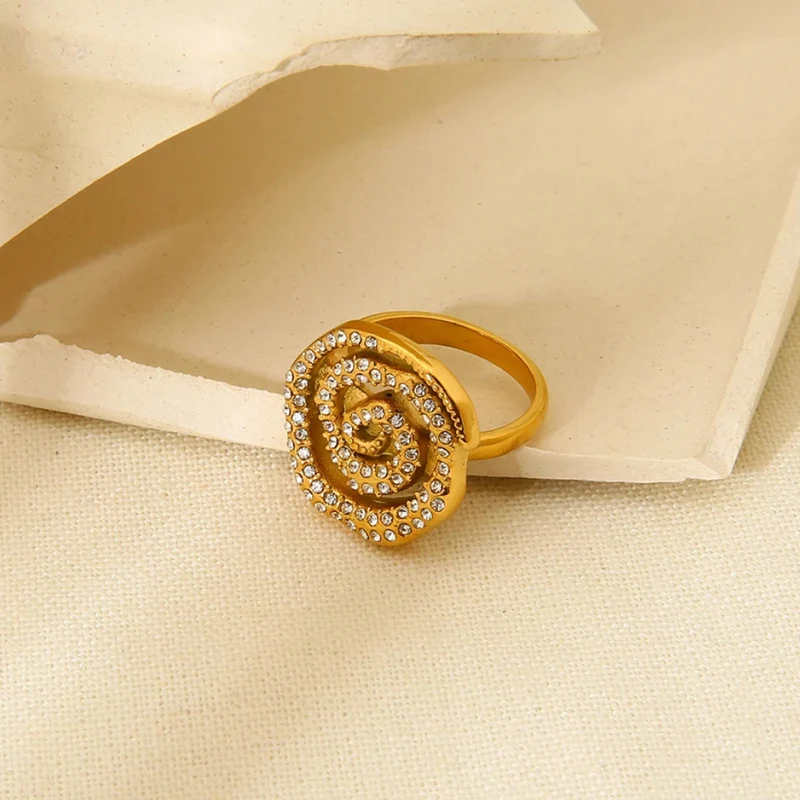Bague Escargot Strass