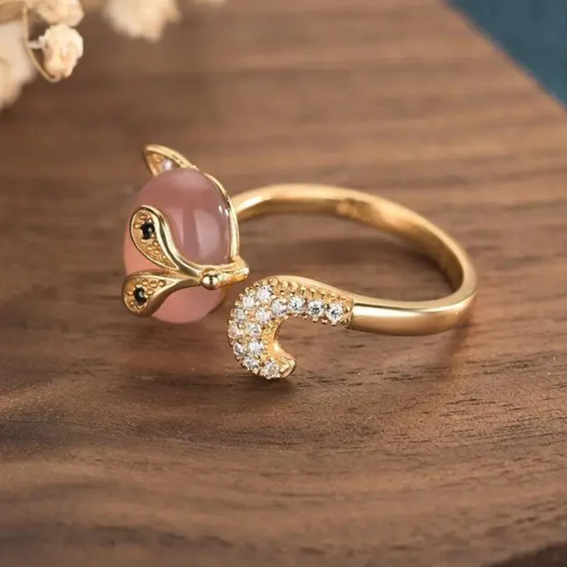 Bague Renard Pierre Rose