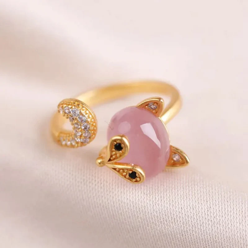 Bague Renard Pierre Rose