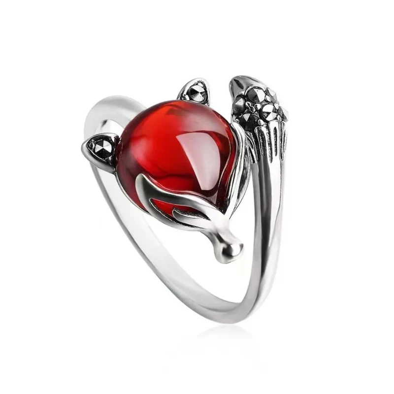Bague Renard Pierre Rouge