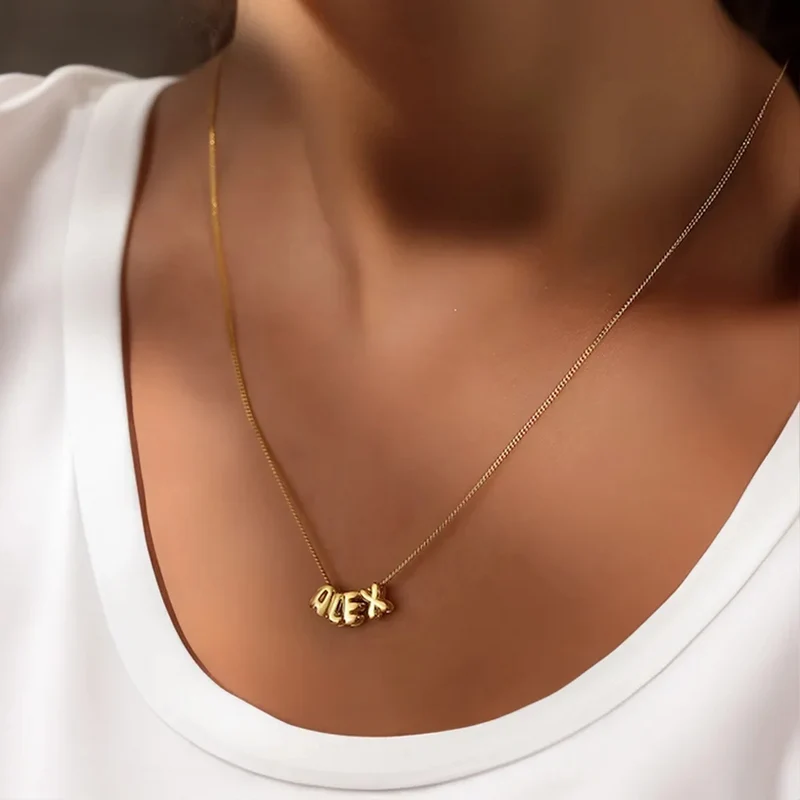 Collier Prénom Bubble
