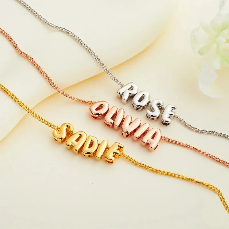 Collier Prénom Bubble