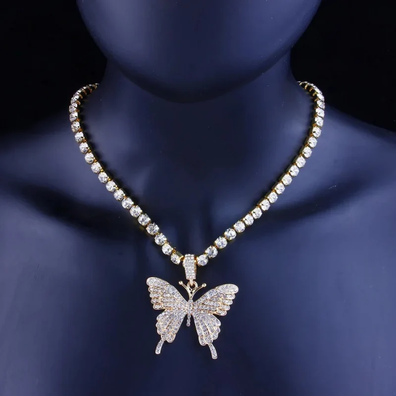 Collier Papillon Strass