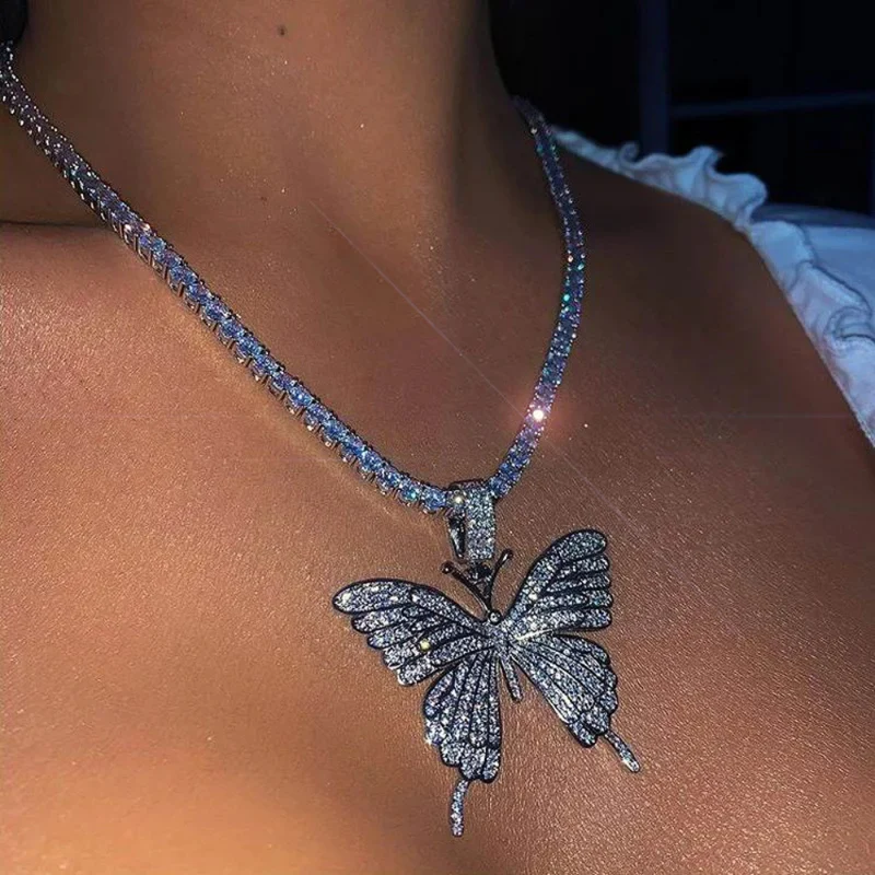 Collier Papillon Strass