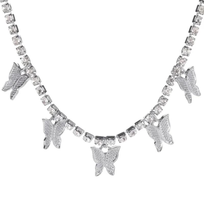 Collier de Diamants et Papillons
