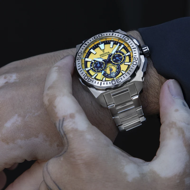 Festina Chrono Bike Montre Pour Homme Jaune F20724/4