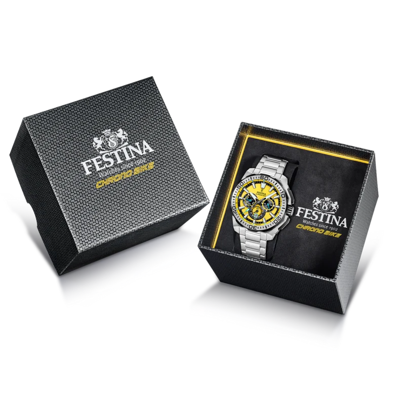 Festina Chrono Bike Montre Pour Homme Jaune F20724/4