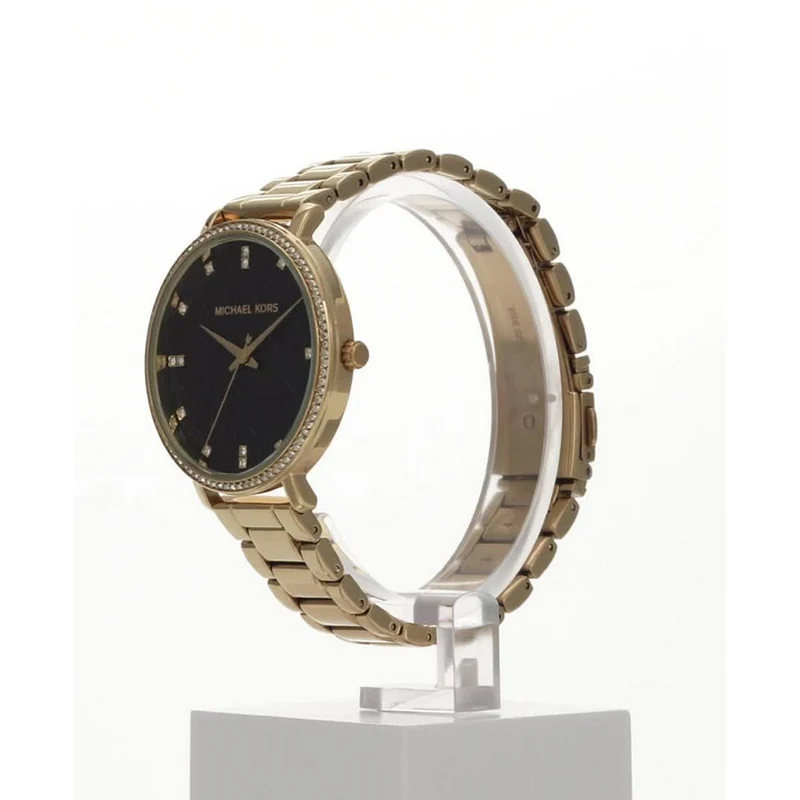Michael Kors Pyper Montre Femme Dorée Et Noire MK4593