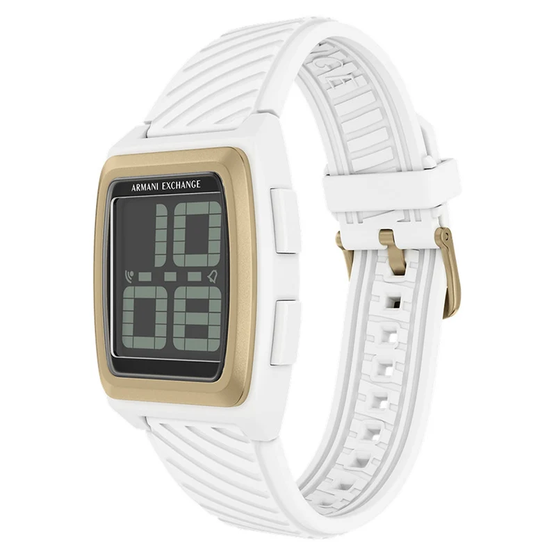 Armani Exchange White Oval Digital Watch AX2968