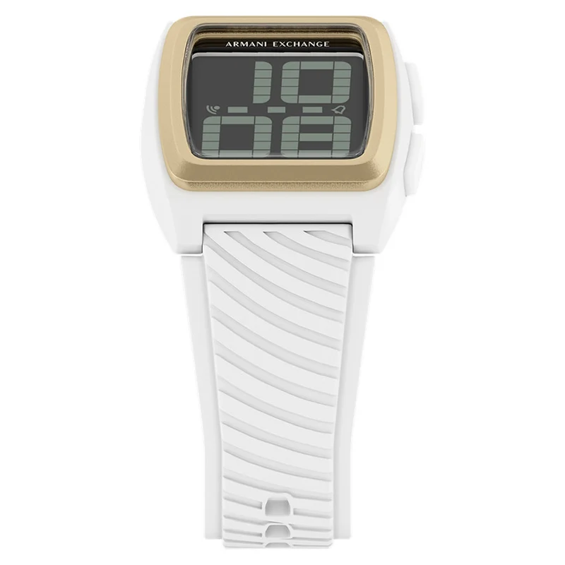 Armani Exchange White Oval Digital Watch AX2968