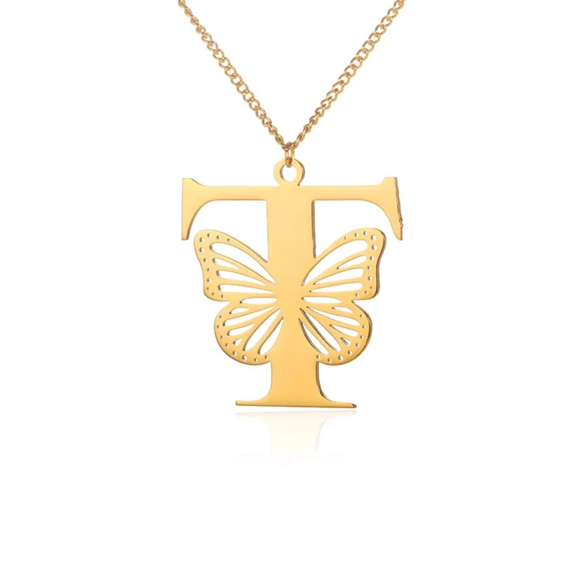 Collier Initiale Papillon