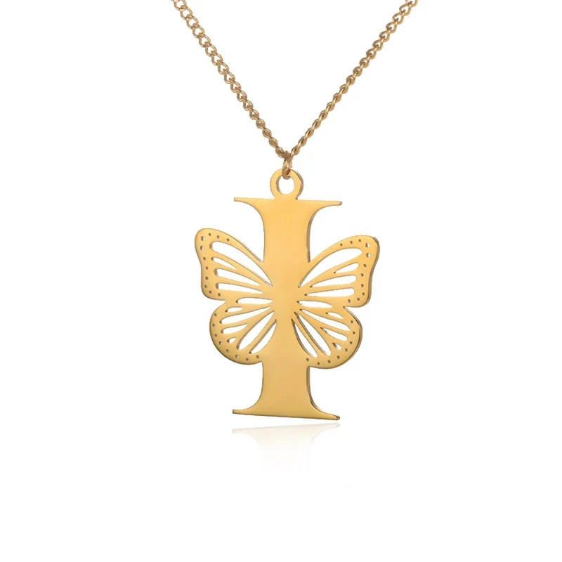 Collier Initiale Papillon