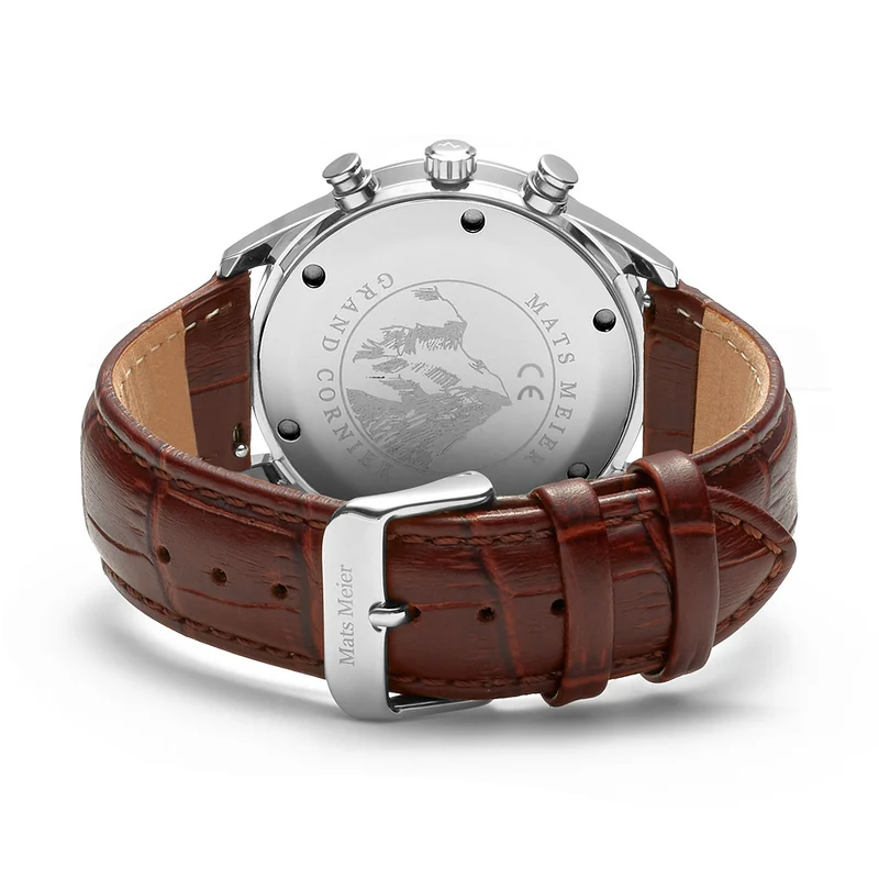 Mats Meier Grand Cornier Hommes Montre Marron MM00103