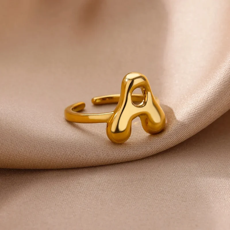 Bague Initiale H Bubble
