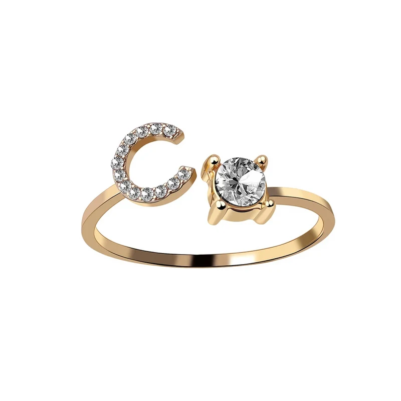 Bague Initiale Strass