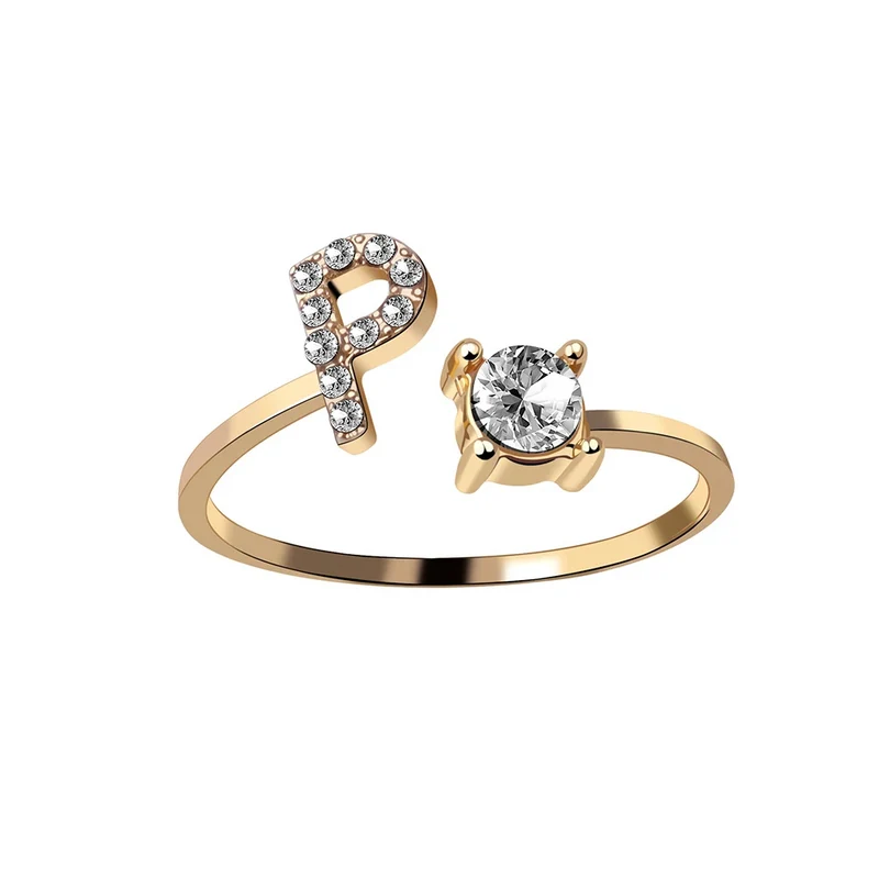 Bague Initiale Strass