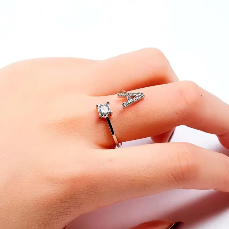 Bague Initiale Y Strass