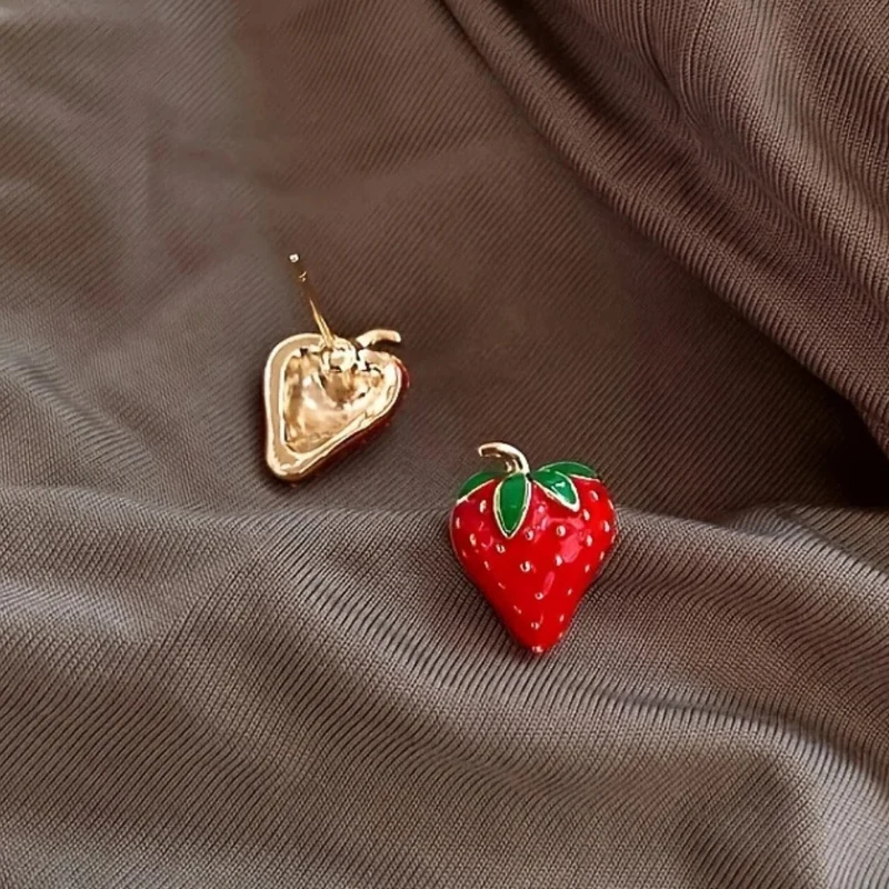 Boucles d'Oreilles Fraise