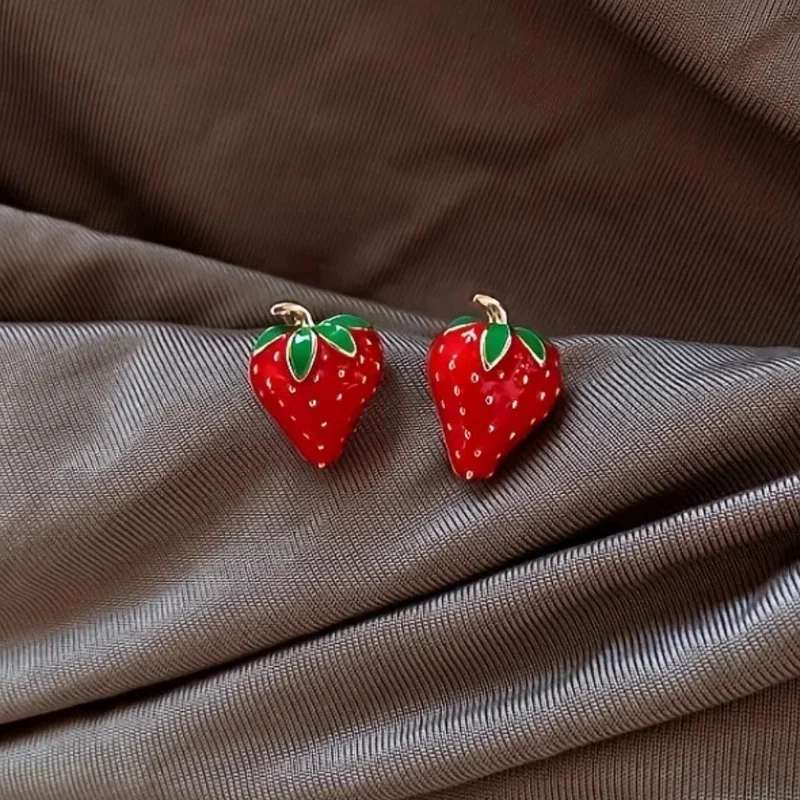 Boucles d'Oreilles Fraise