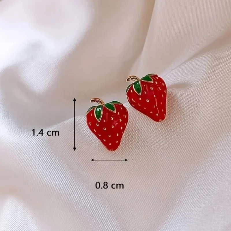 Boucles d'Oreilles Fraise