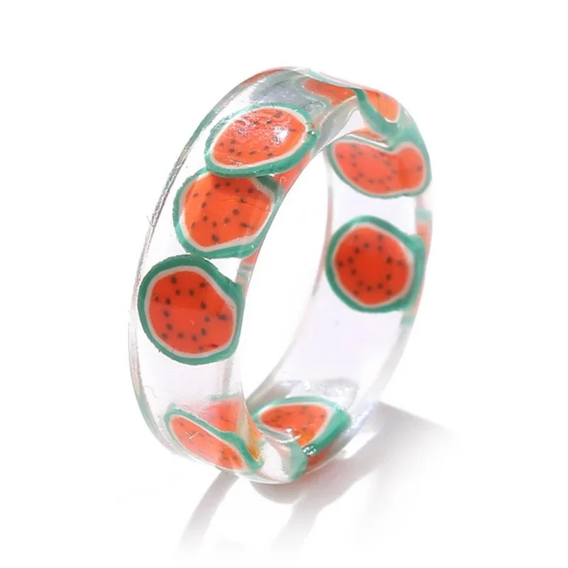 Bague Transparente Fruits