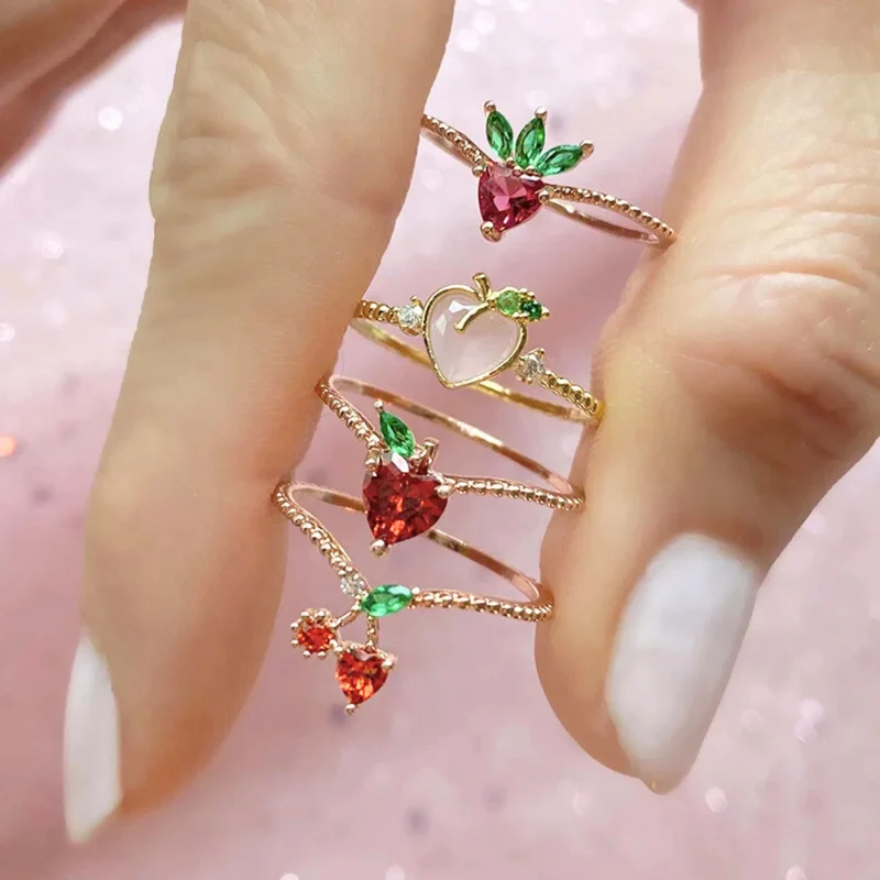Bague Fraise Cœur
