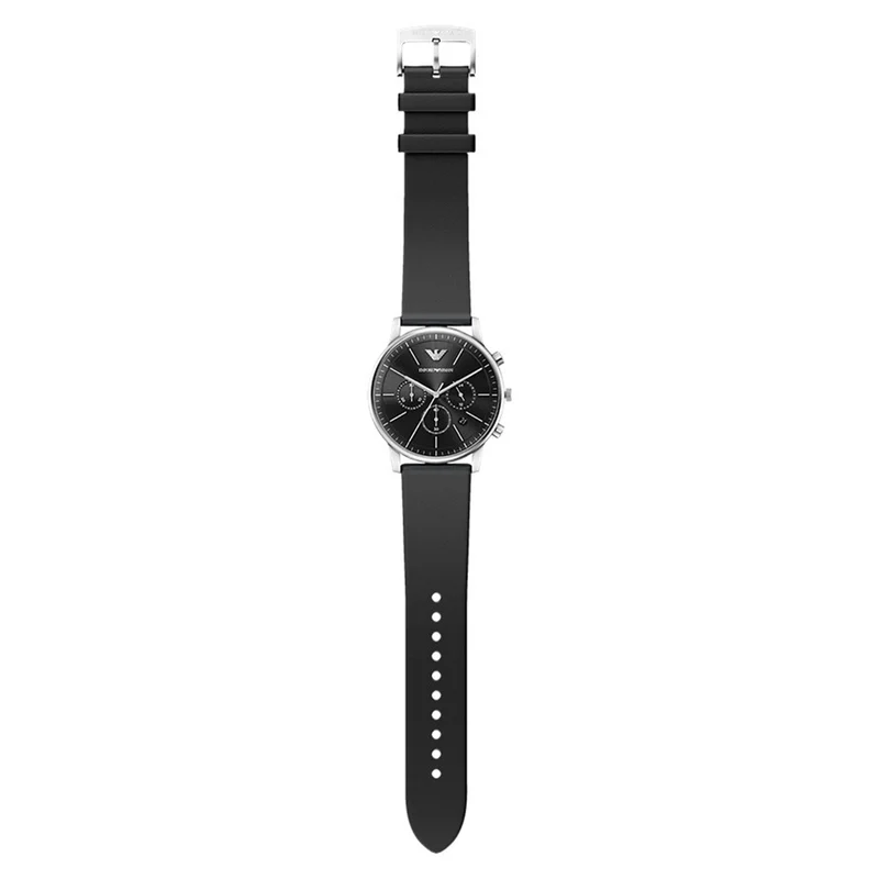 Emporio Armani Round Black Dial Watch AR11774
