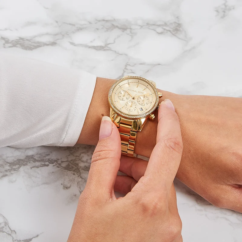 Michael Kors Bryant Femmes Montre Or MK6356