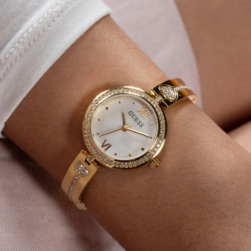 Guess Lovey Femmes Montre Or GW0655L2