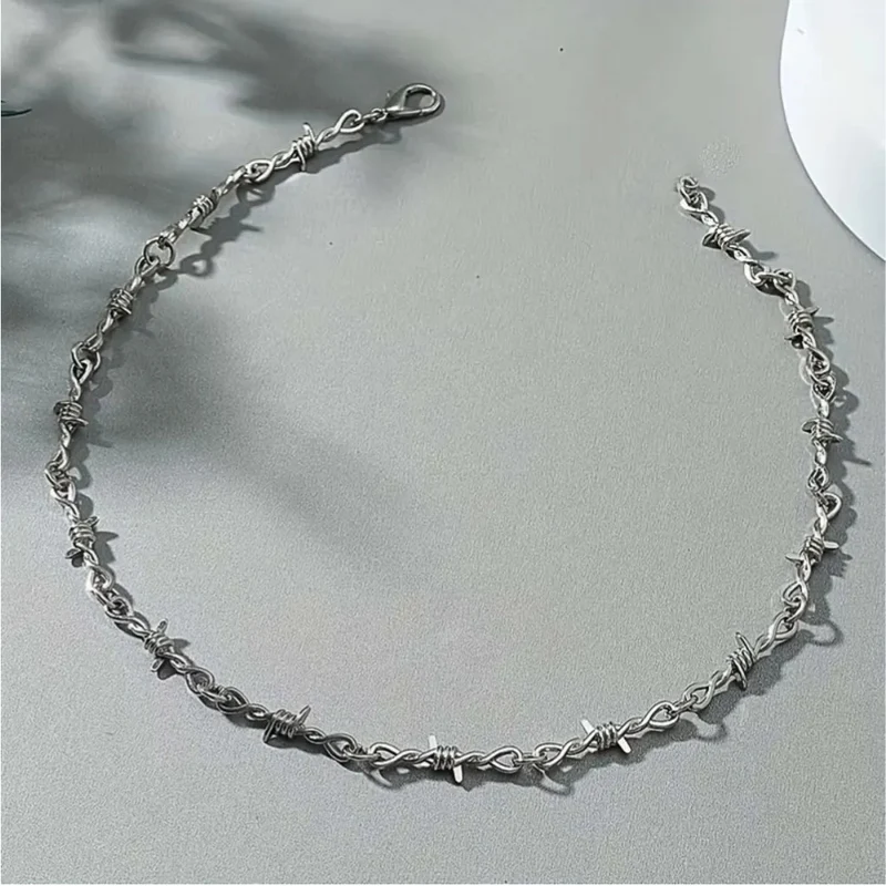 Collier Barbelé Acier Inoxydable