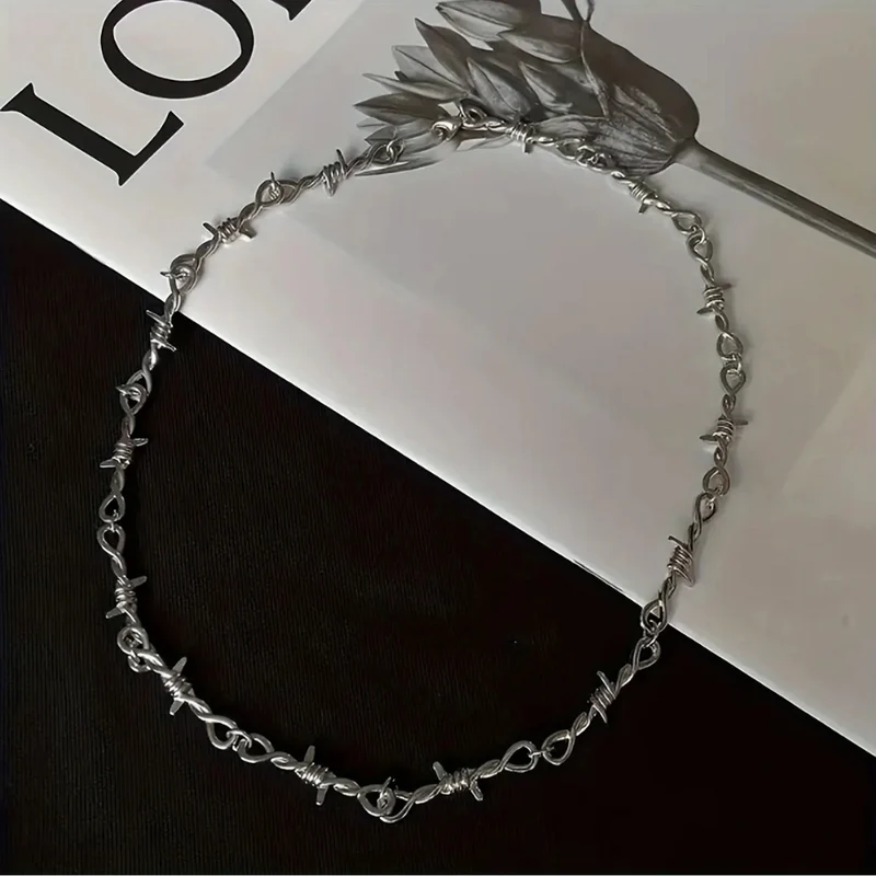 Collier Barbelé Acier Inoxydable
