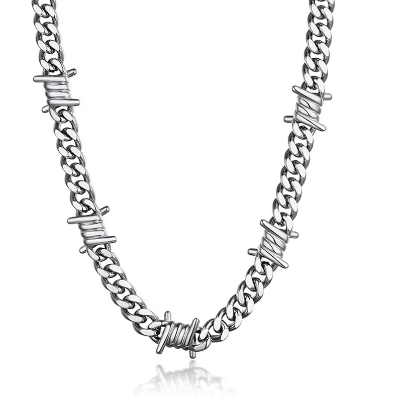 Collier Barbelé Homme