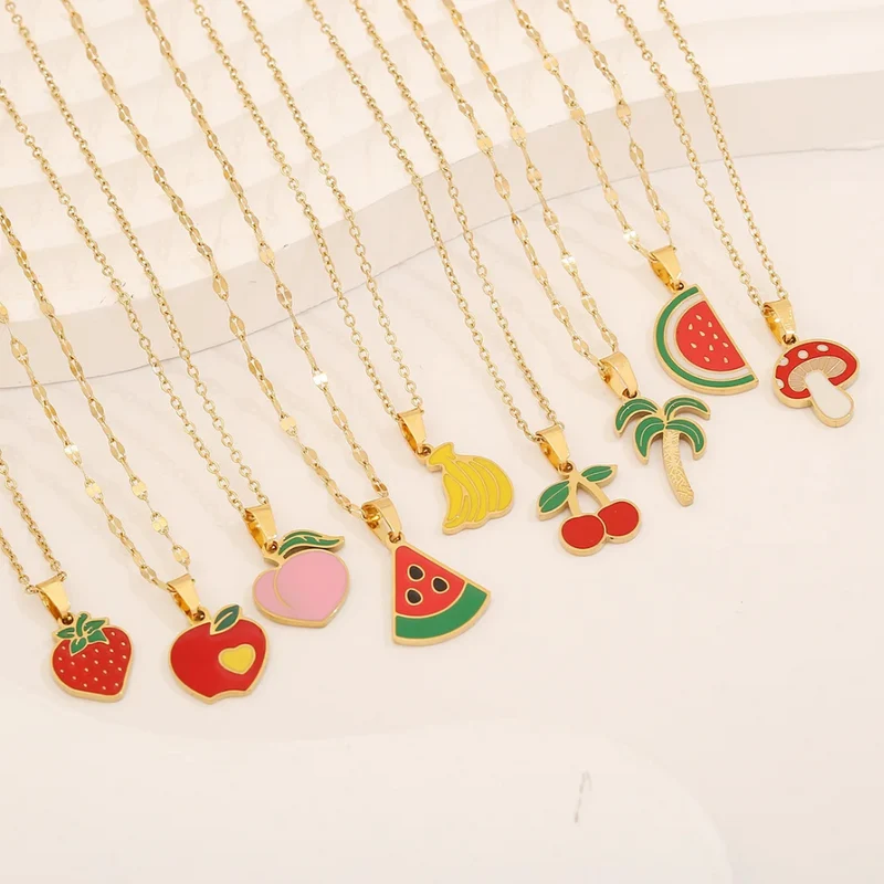 Collier Pendentif Pastèque
