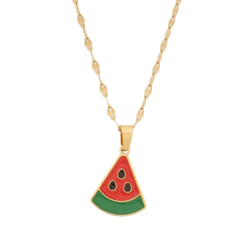 Collier Pendentif Pastèque