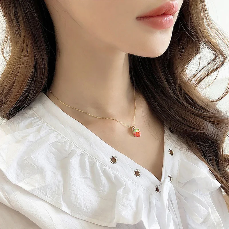 Collier Fraise Fille