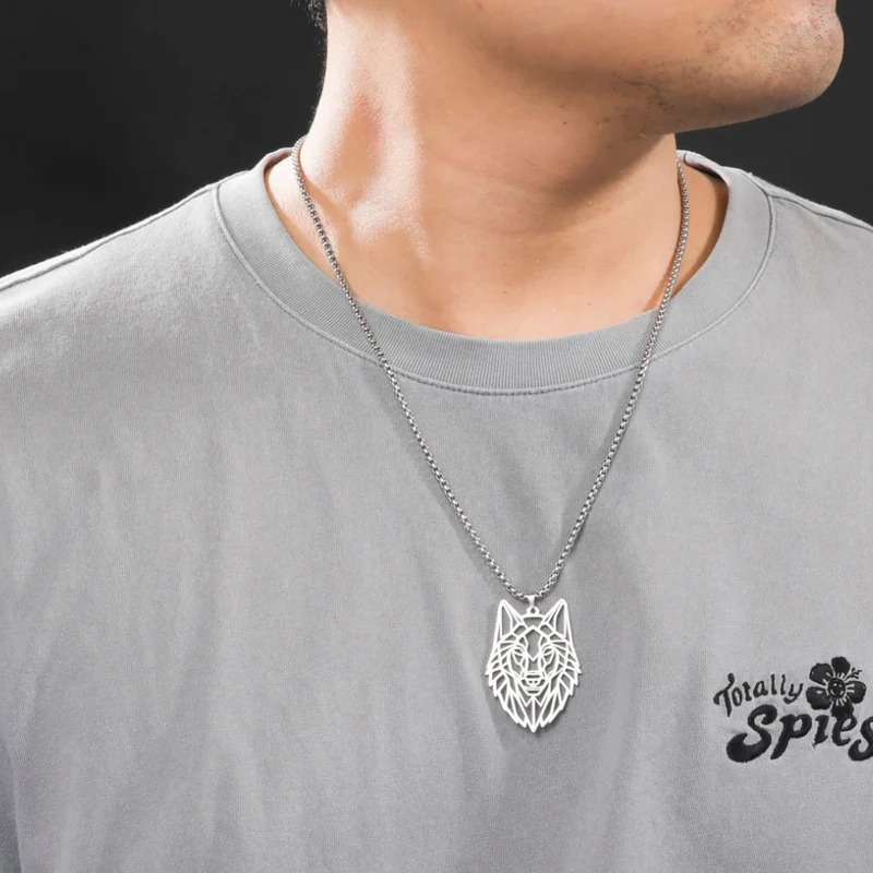 Collier Loup Origami