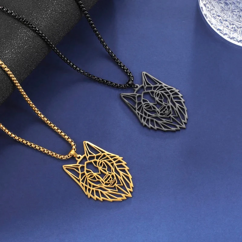 Collier Loup Origami